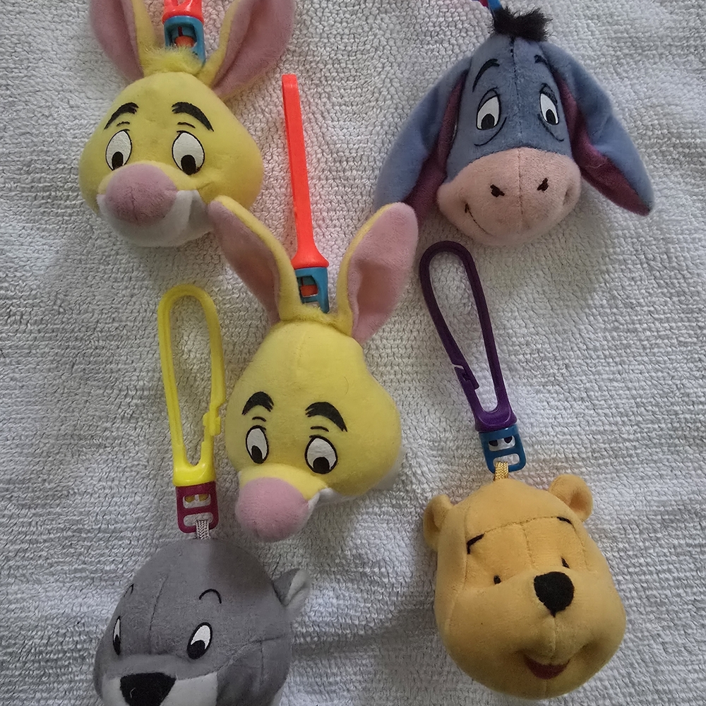 Disney Character Plush Keychains - 1990s